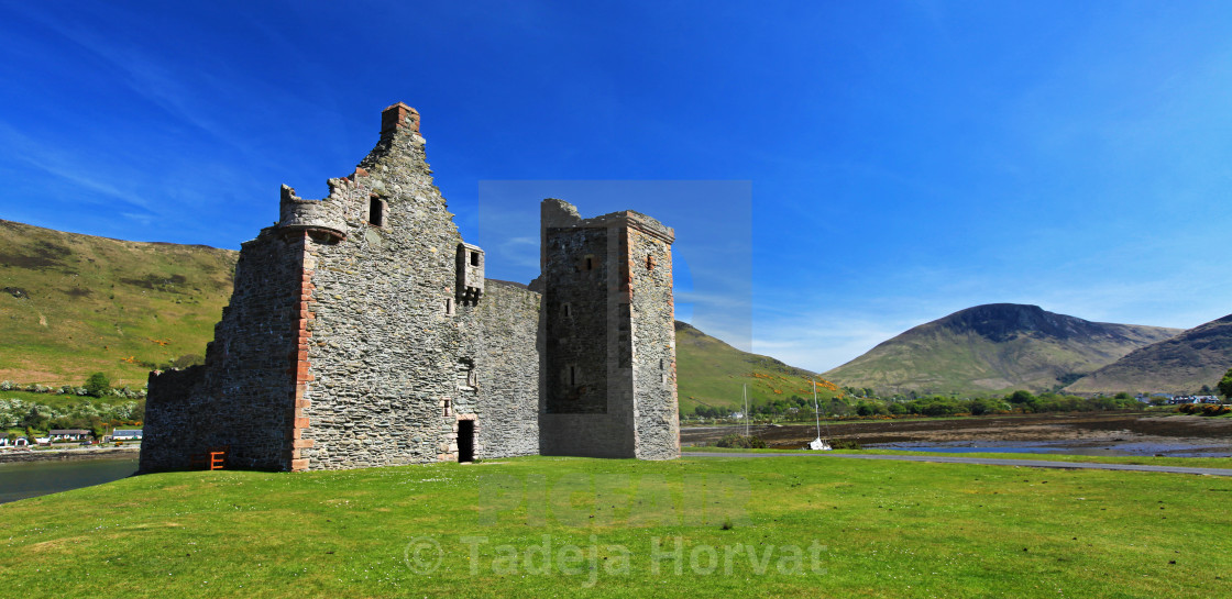 "Lochranza Castle" by Tadeja Horvat - $16.20 "Lochranza Castle" stock image