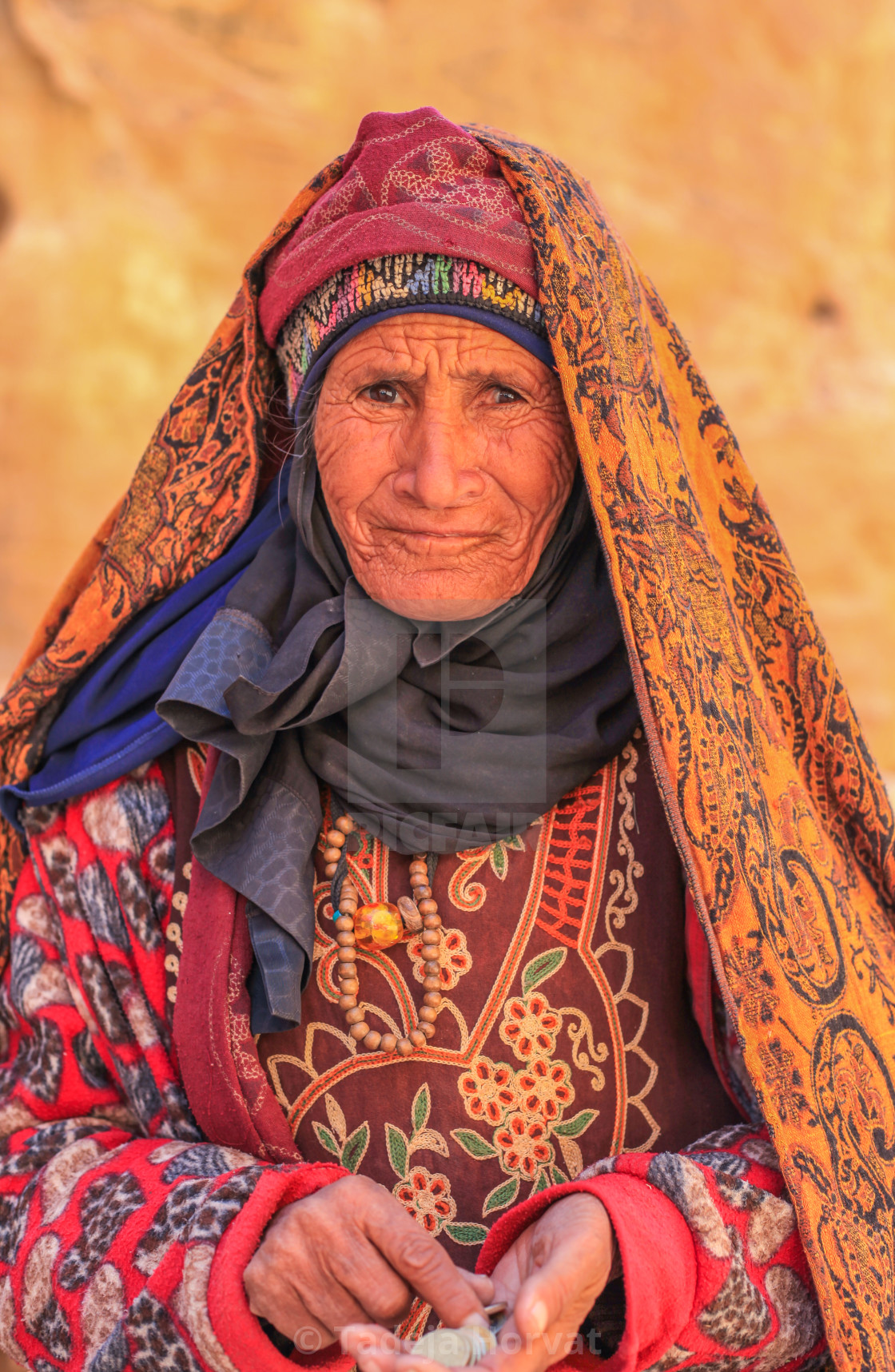 "Bedouin women in a traditional dress" stock image