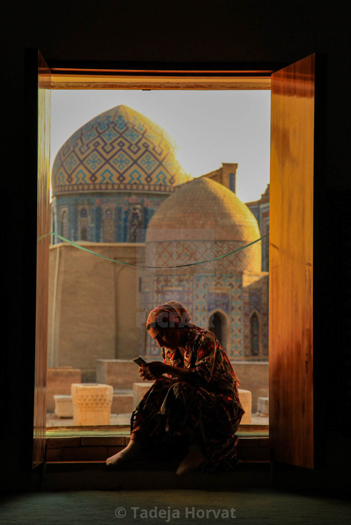 "Old and new in Samarkand" by Tadeja Horvat - $18.79 "Old and new in Samarkand" stock image