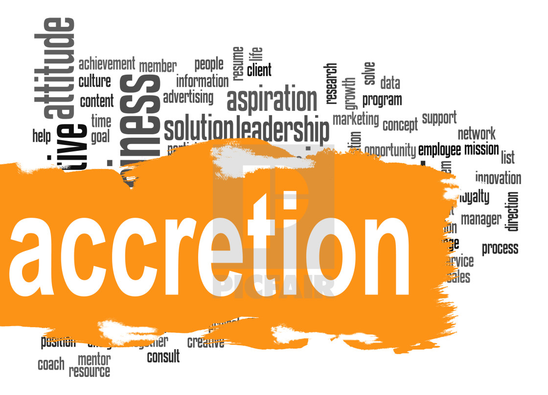 Accretion Word Cloud With Orange Banner License Download Or