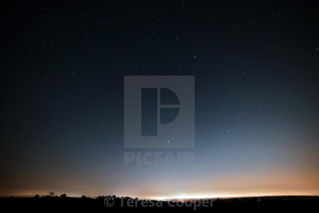 "Essex under the stars at night" stock image