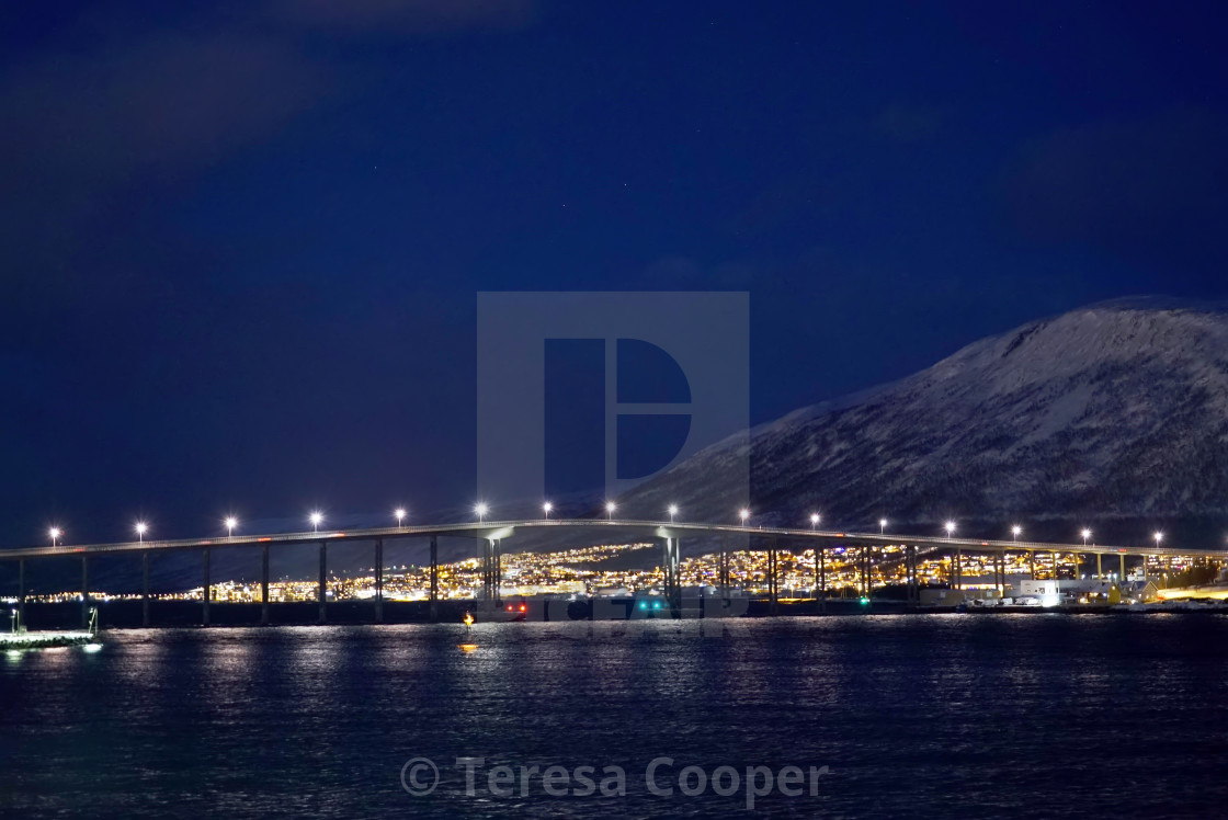 "Bridge over the waters of Norway" stock image