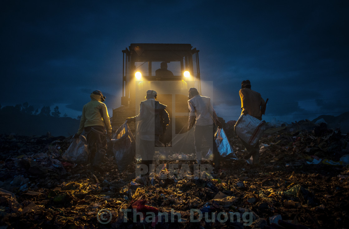 "Working at Night" stock image