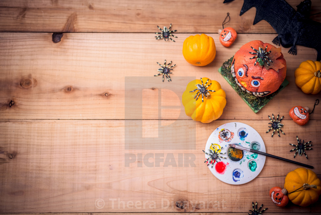 Happy Halloween Werewolf Or Zombie Hands Painting Scary Pumpkin