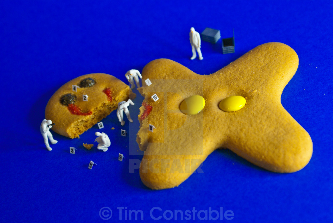 "Gingerbread murder!" stock image