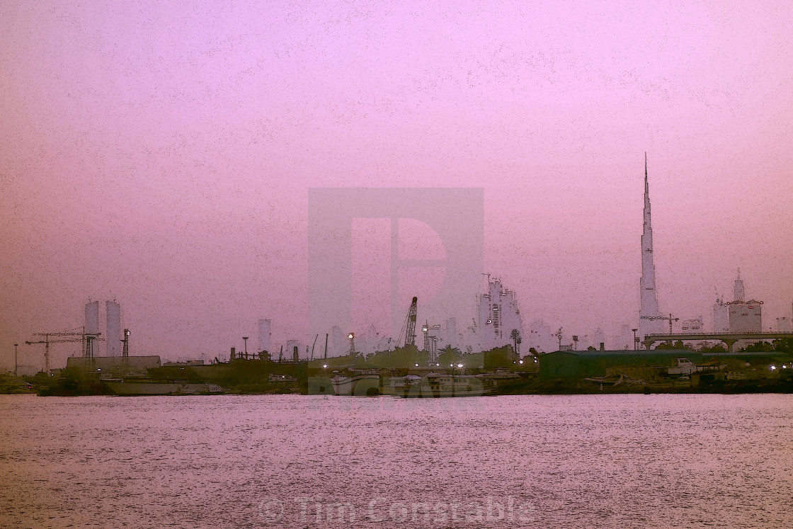 "Dubai- a work in progress" stock image