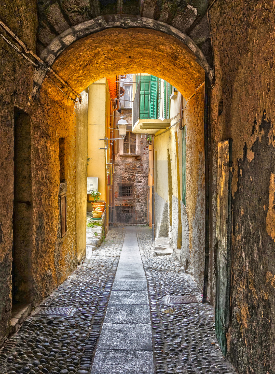 "Cannobio side street" stock image