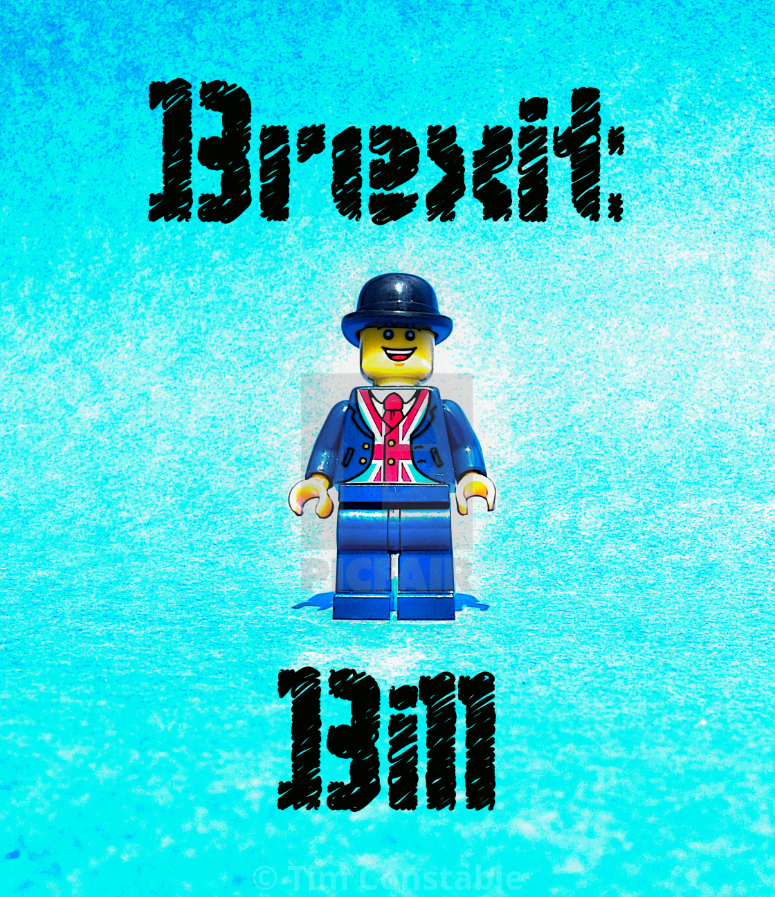 "Brexit Bill the super hero!" stock image