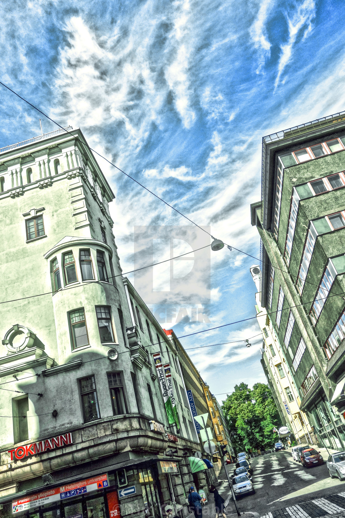 "Urban canyons in Helsinki" stock image