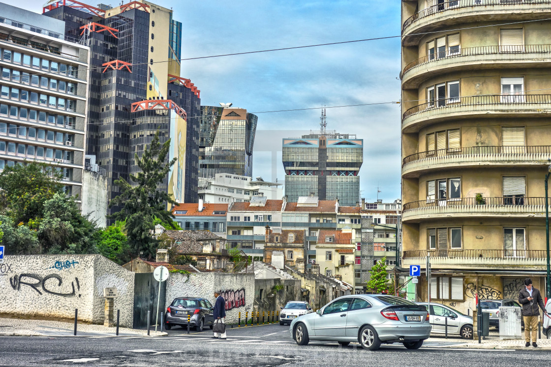 "Downtown Lisbon" stock image