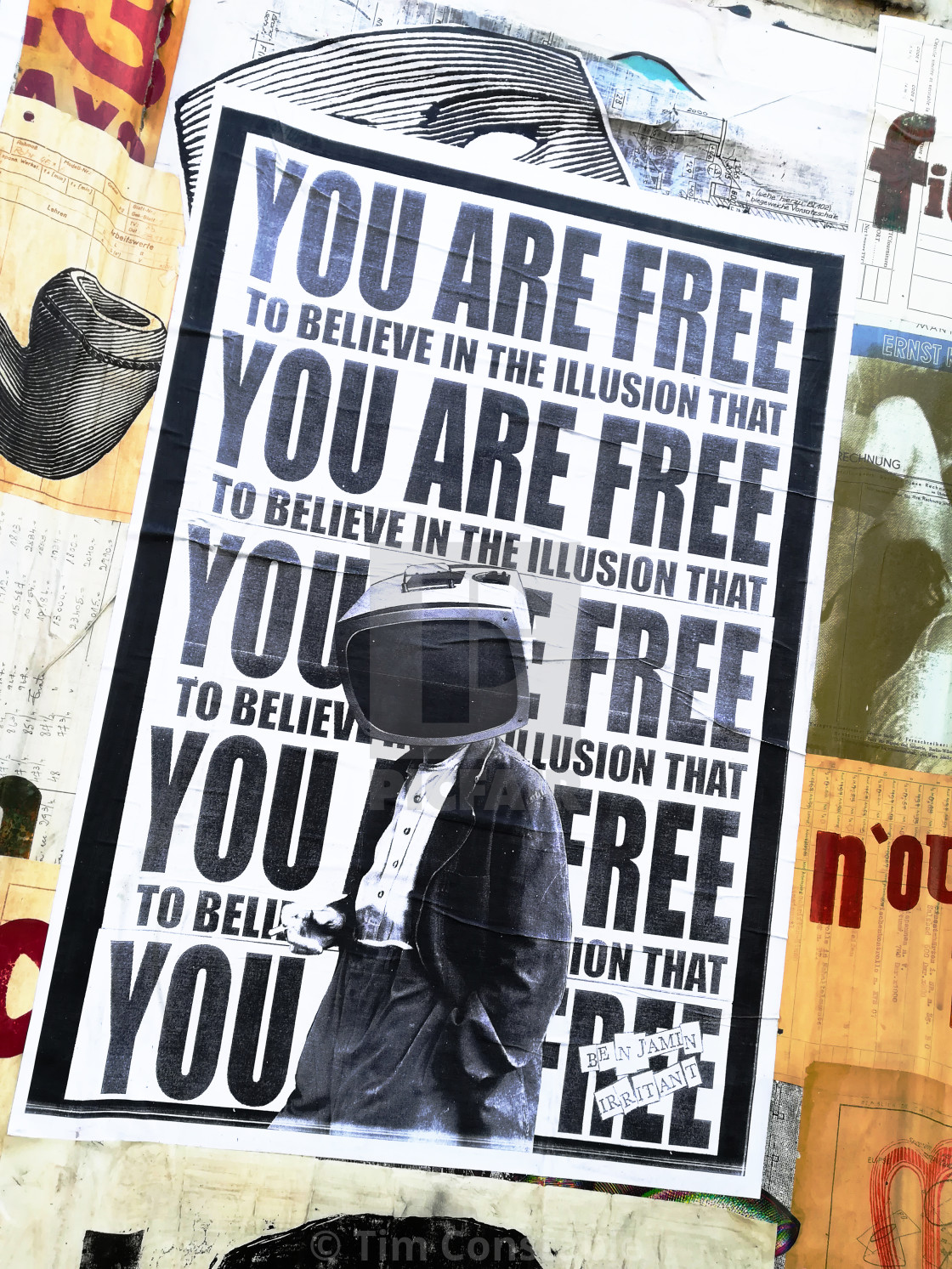 "You are free..." stock image