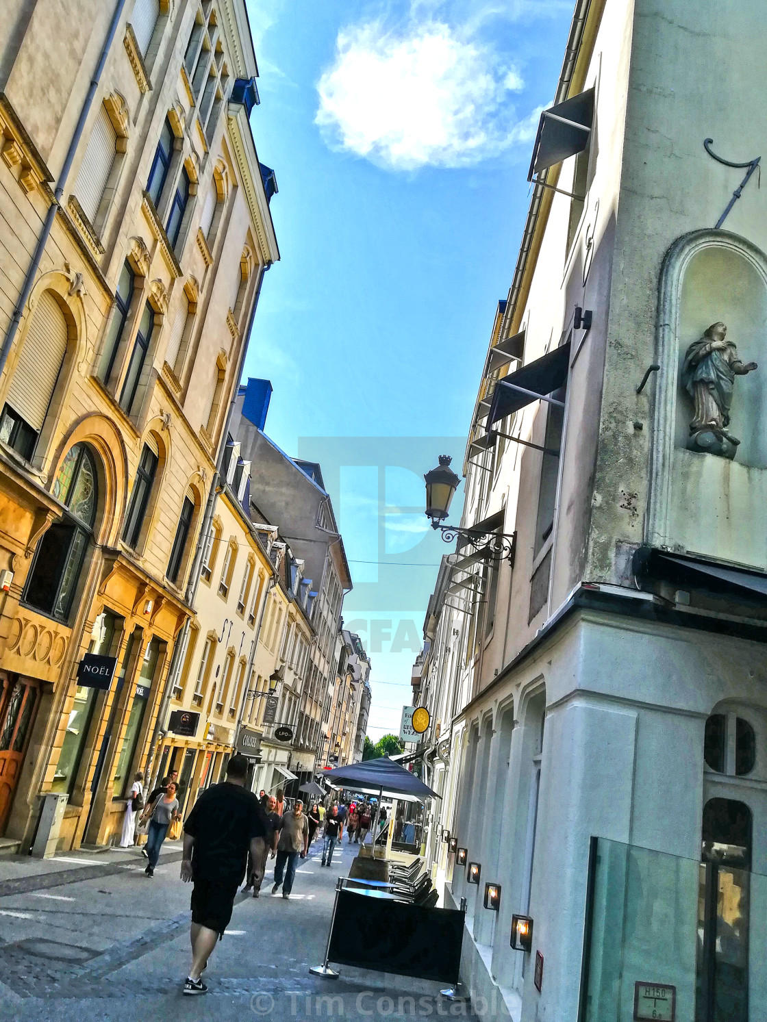 "Side street in Luxembourg City" stock image