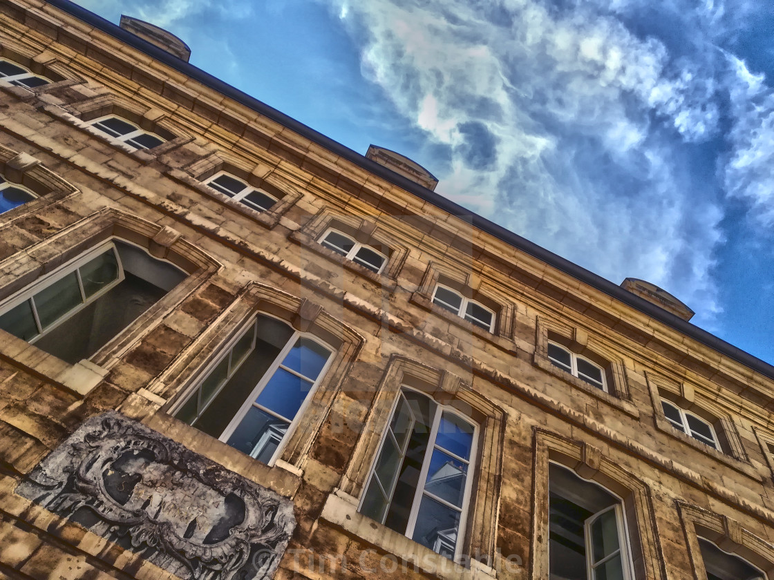 "Looking up Luxembourg City" stock image