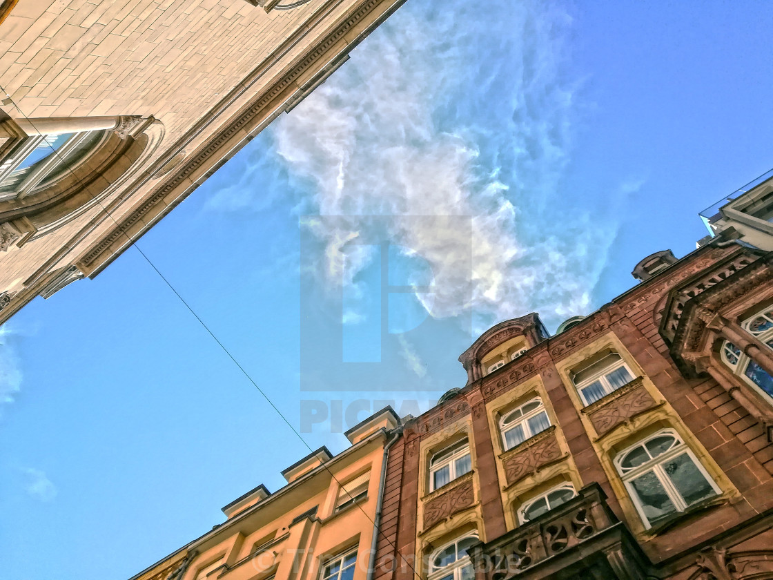 "Looking up Luxembourg City" stock image