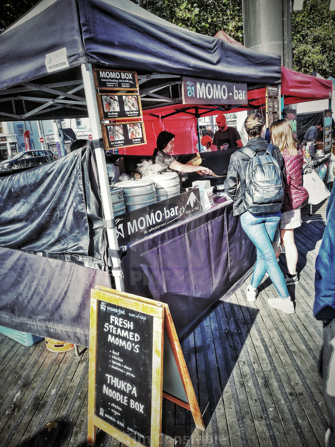 "Momo Bar- street food stall" stock image