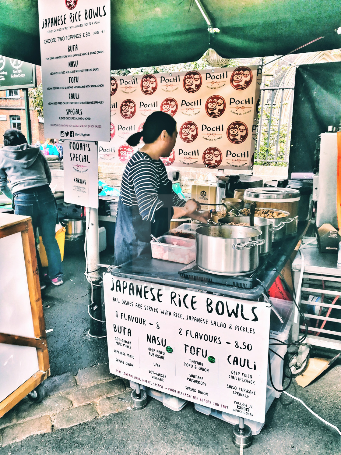 "Pop up street food stall" stock image