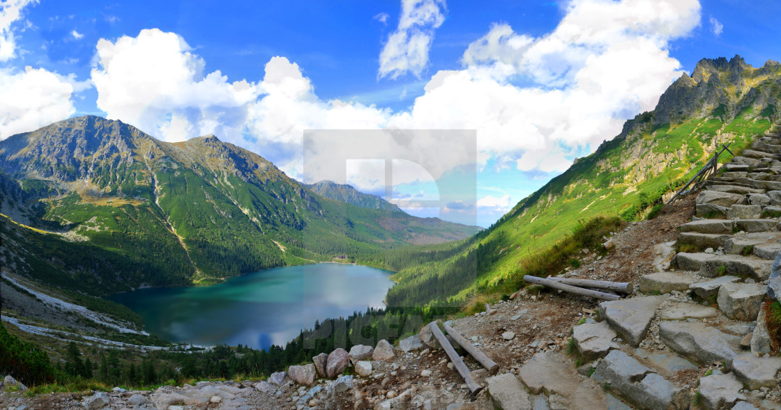 "Morskie Oko lake in polish Tatra mountains" by Tomasz - £6.20 "Morskie Oko lake in polish Tatra mountains" stock image