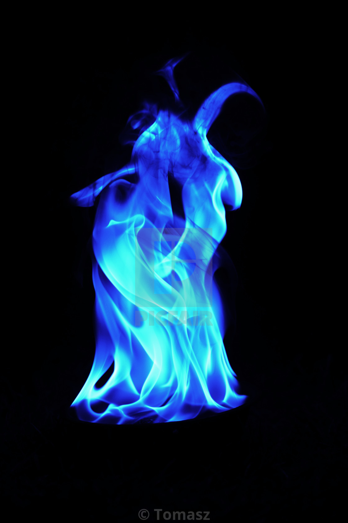 Realistic fire on a black background Royalty Free Vector