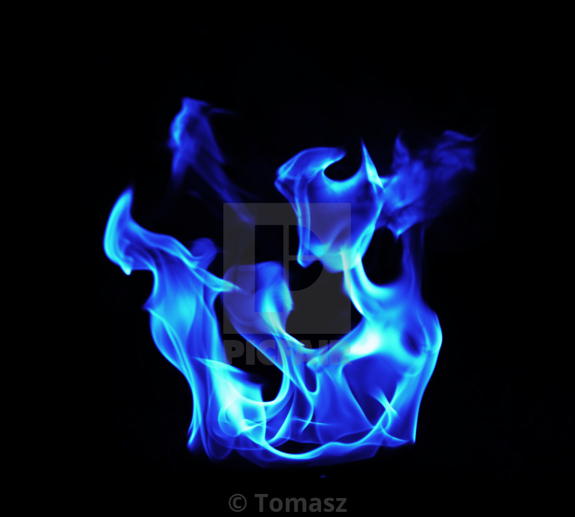 Blue Fire Flames On Black Background License Download Or Print For 6 Photos Picfair