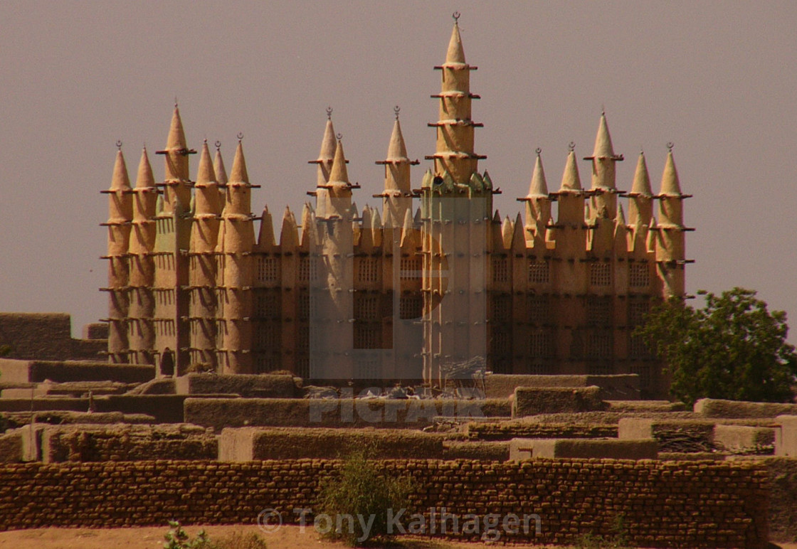 "Mosque Niger River Mali" by Tony Kalhagen - $15.11 "Mosque Niger River Mali" stock image