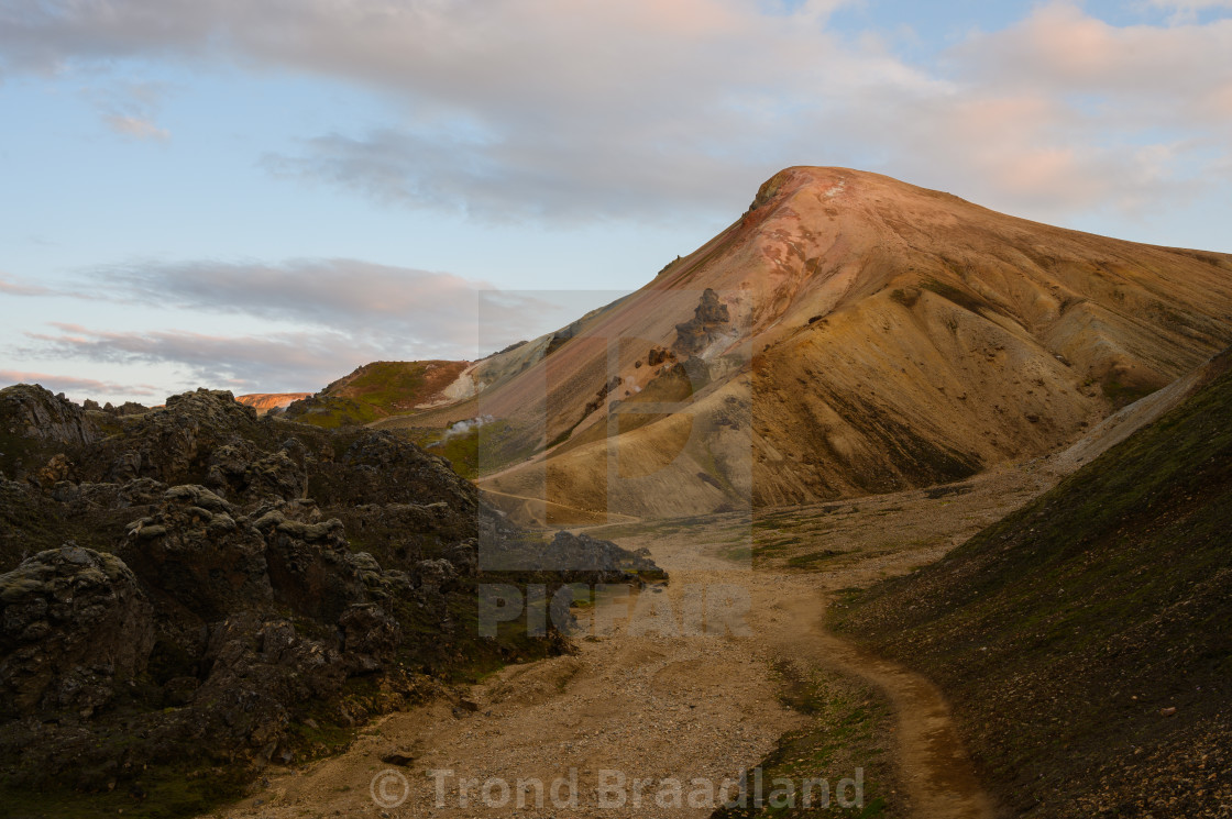 "Rhyolite mountain at Landmannalaugar" stock image