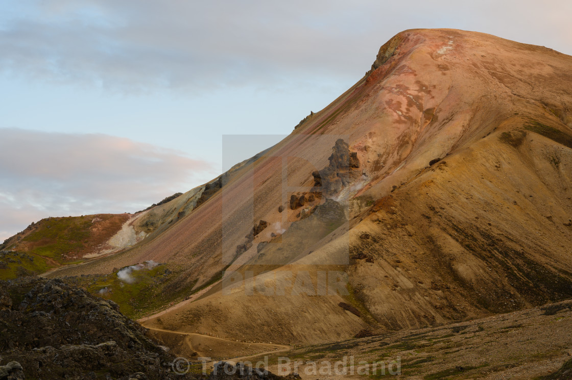 "Rhyolite mountain at Landmannalaugar" stock image