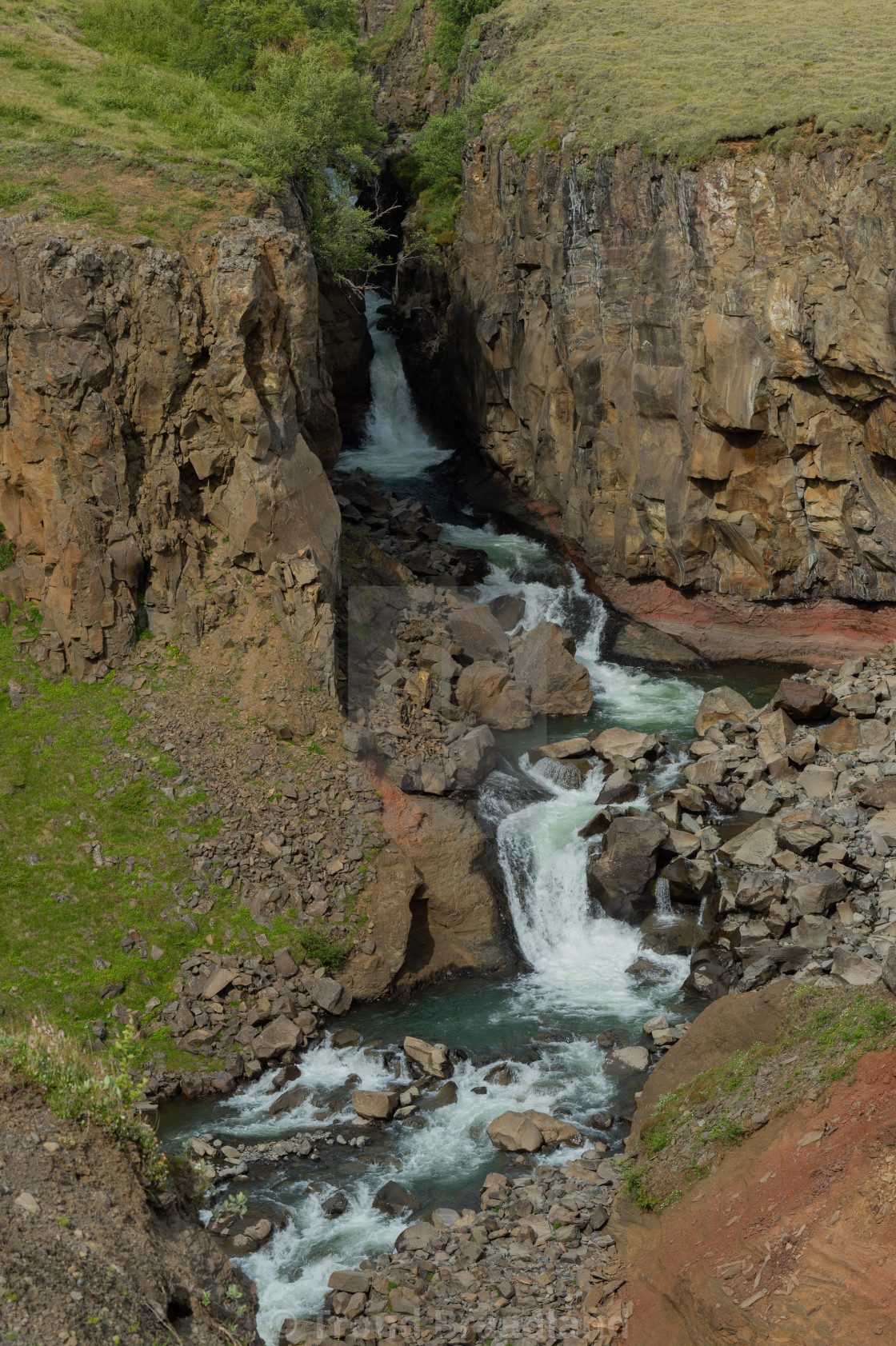 "Small waterfall in Iceland" stock image