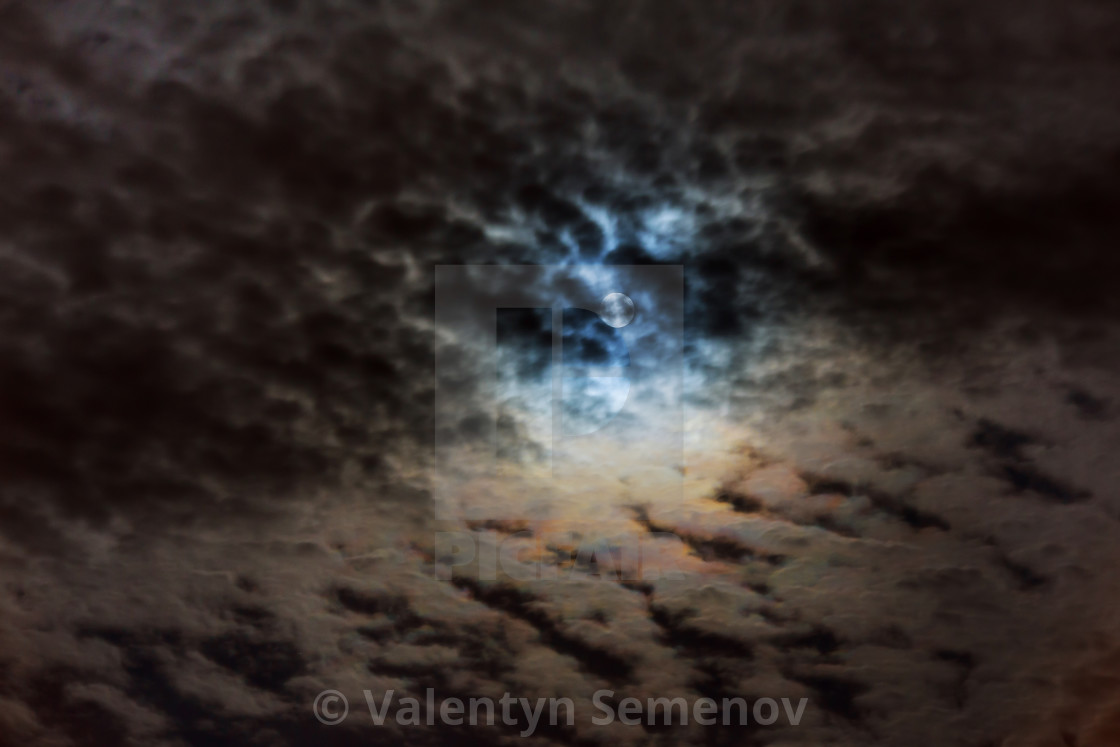 Mysterious Night Sky With Full Moon Dramatic Clouds In The Moonlight From License Download Or Print For 6 Photos Picfair