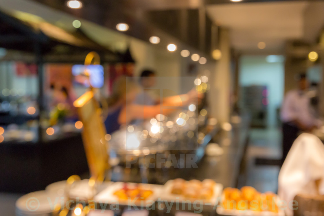 Restaurant blur background - License, download or print for £ | Photos  | Picfair