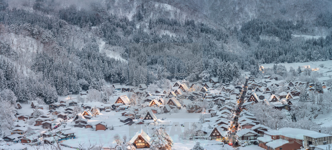 Shirakawago Light Up Snowfall License Download Or Print For