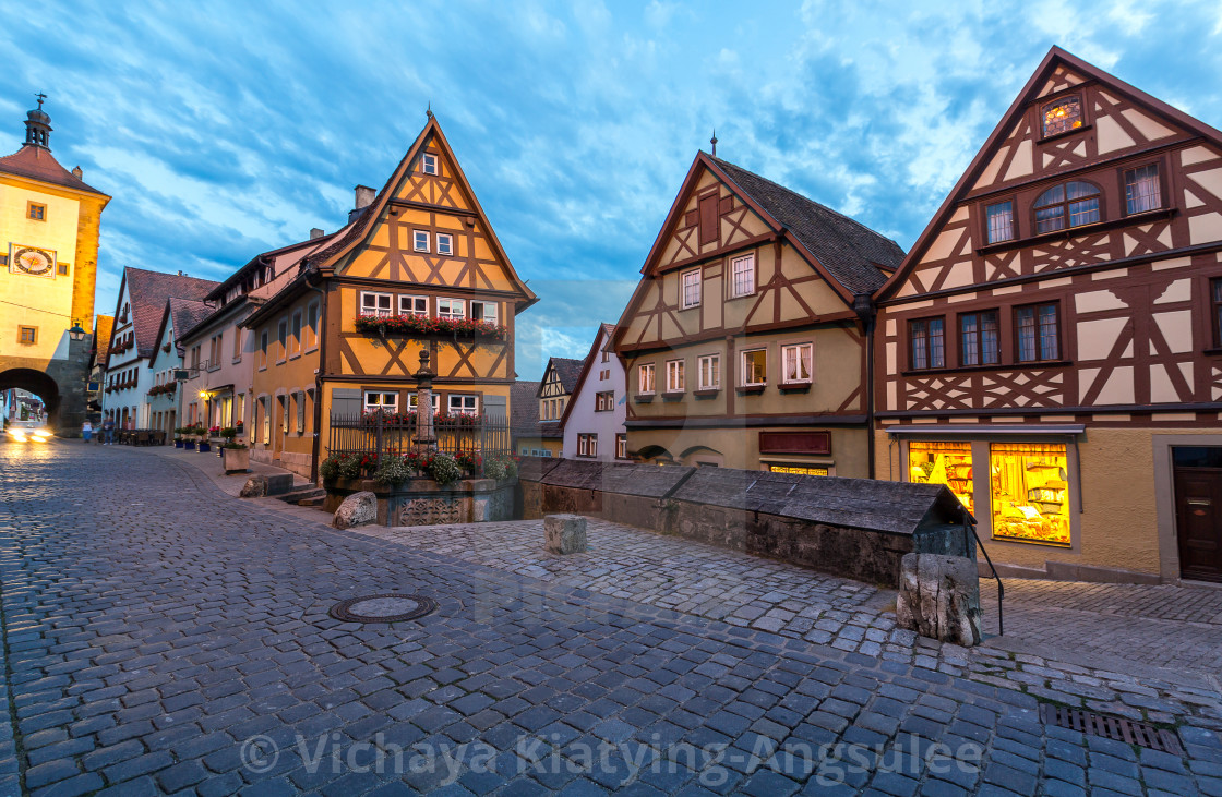 Rothenburg Ob Der Tauber Night License Download Or Print For 12 40 Photos Picfair
