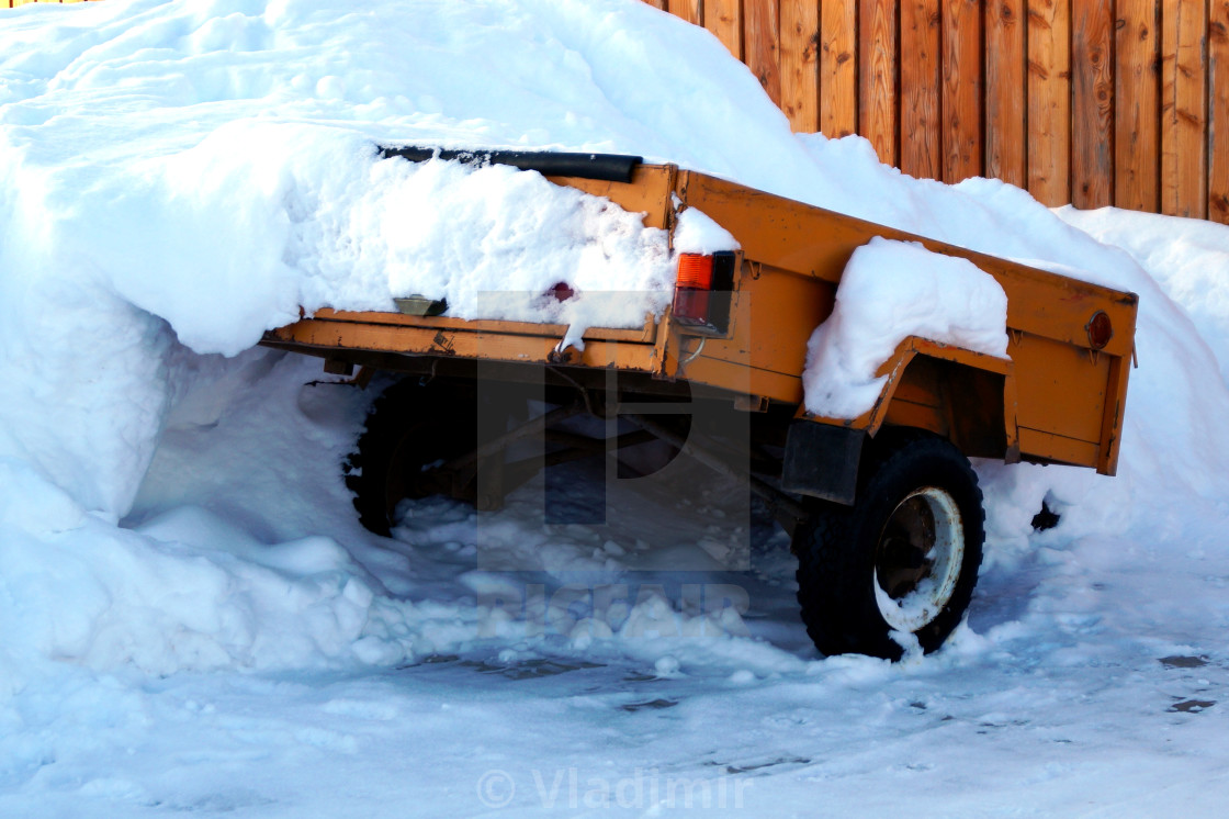 The Car Is Covered In Snow After Heavy Snowfall Seasons License Download Or Print For 1 24 Photos Picfair