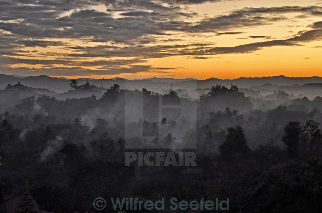 "MRAUK U SUNRISE" stock image