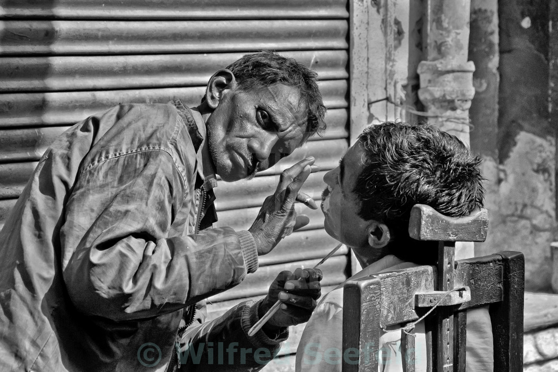 "STREET BARBER" stock image