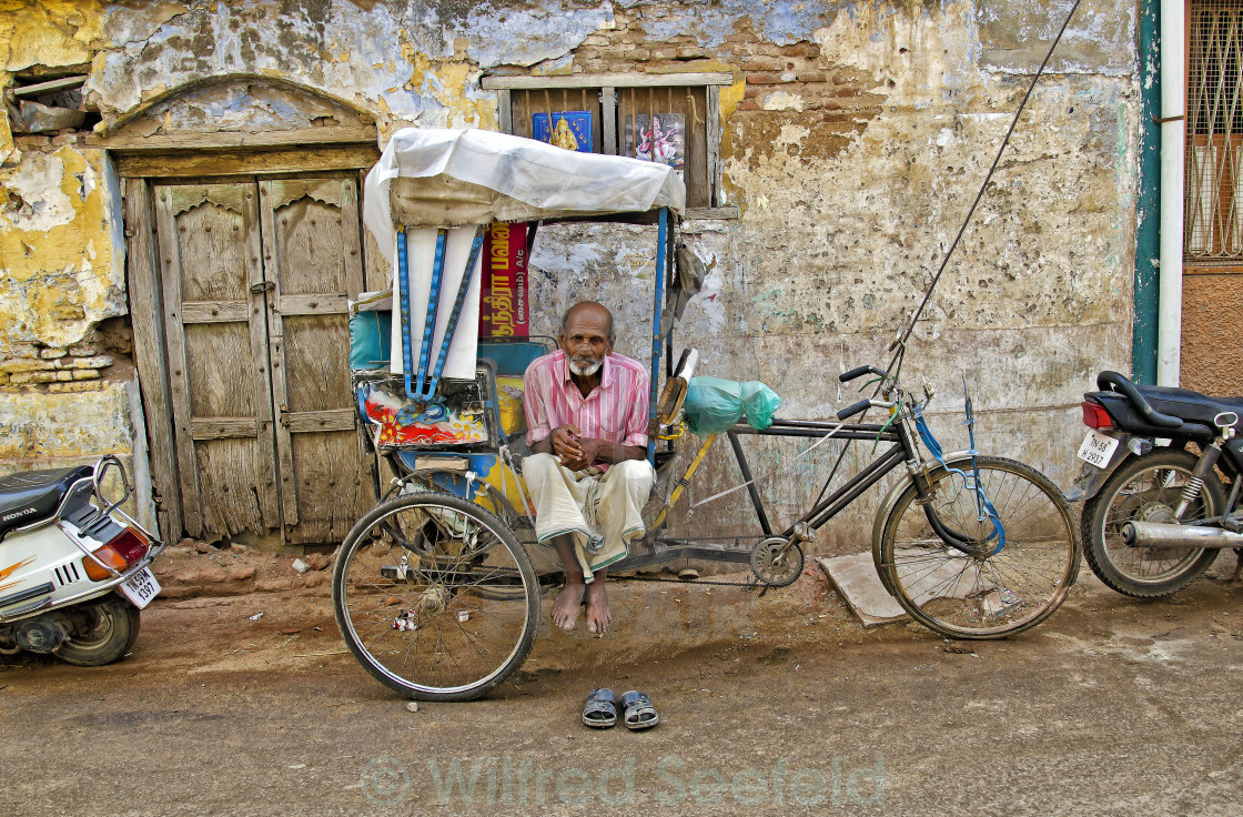 "RICKSHAW DRIVER" stock image