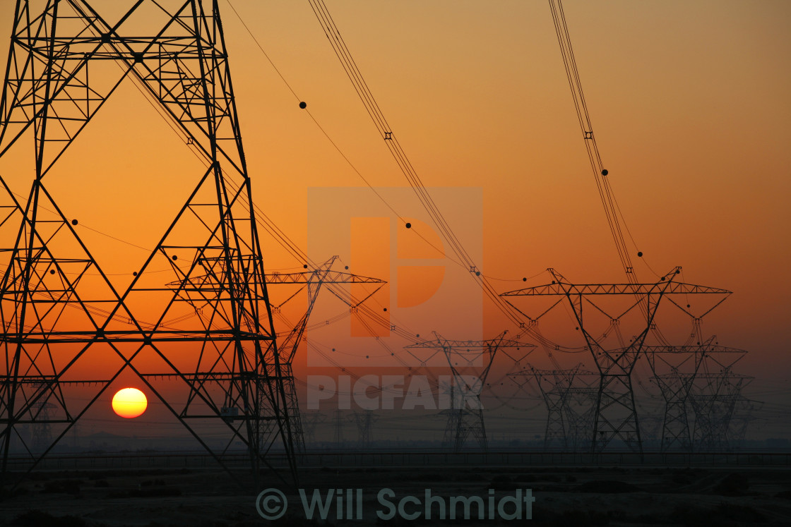 "Electricity pylons" stock image