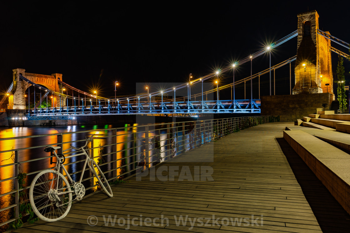 "Wroclaw city at night, Grunwaldzki Bridge, Poland, Europe" by Wojciech Wyszkowski - $15.59 "Wroclaw city at night, Grunwaldzki Bridge, Poland, Europe" stock image