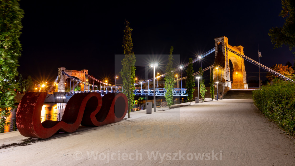 "Wroclaw city at night, Grunwaldzki Bridge, Poland, Europe" by Wojciech Wyszkowski - $15.59 "Wroclaw city at night, Grunwaldzki Bridge, Poland, Europe" stock image