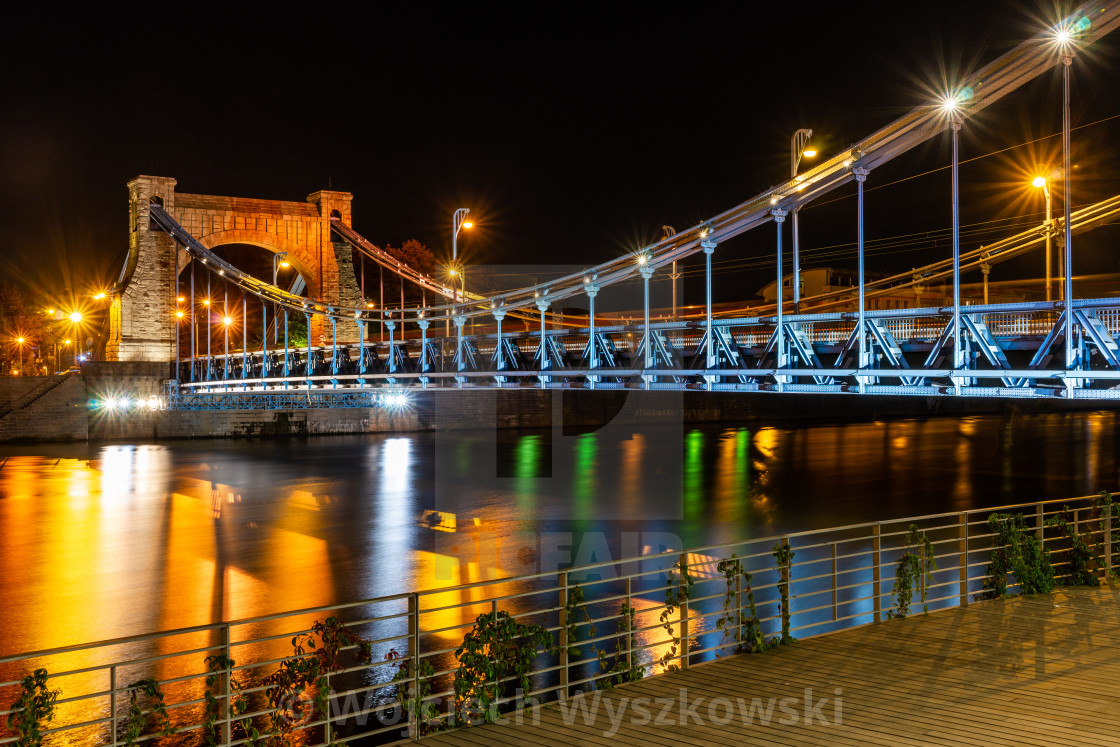 "Wroclaw city at night, Grunwaldzki Bridge, Poland, Europe" by Wojciech Wyszkowski - $15.59 "Wroclaw city at night, Grunwaldzki Bridge, Poland, Europe" stock image