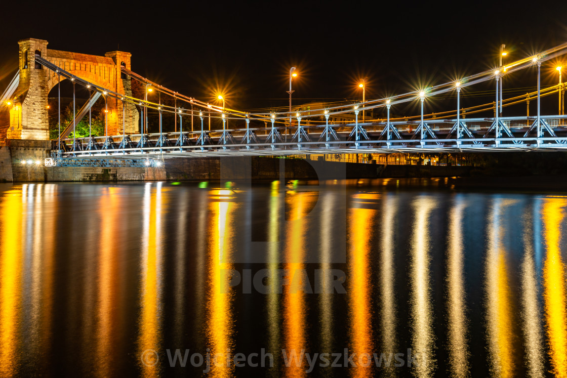 "Wroclaw city at night, Grunwaldzki Bridge, Poland, Europe" by Wojciech Wyszkowski - $15.59 "Wroclaw city at night, Grunwaldzki Bridge, Poland, Europe" stock image