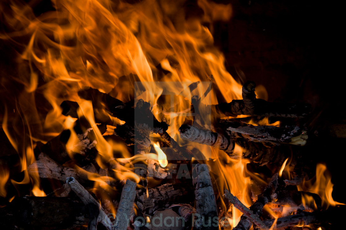 Fireplace With Fire And Embers License Download Or Print For