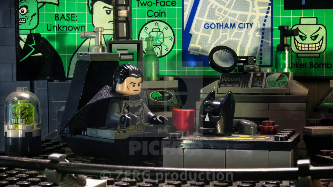 Designer Lego photos of details. Batman Arkham Knight. Toys close up. -  License, download or print for £ | Photos | Picfair