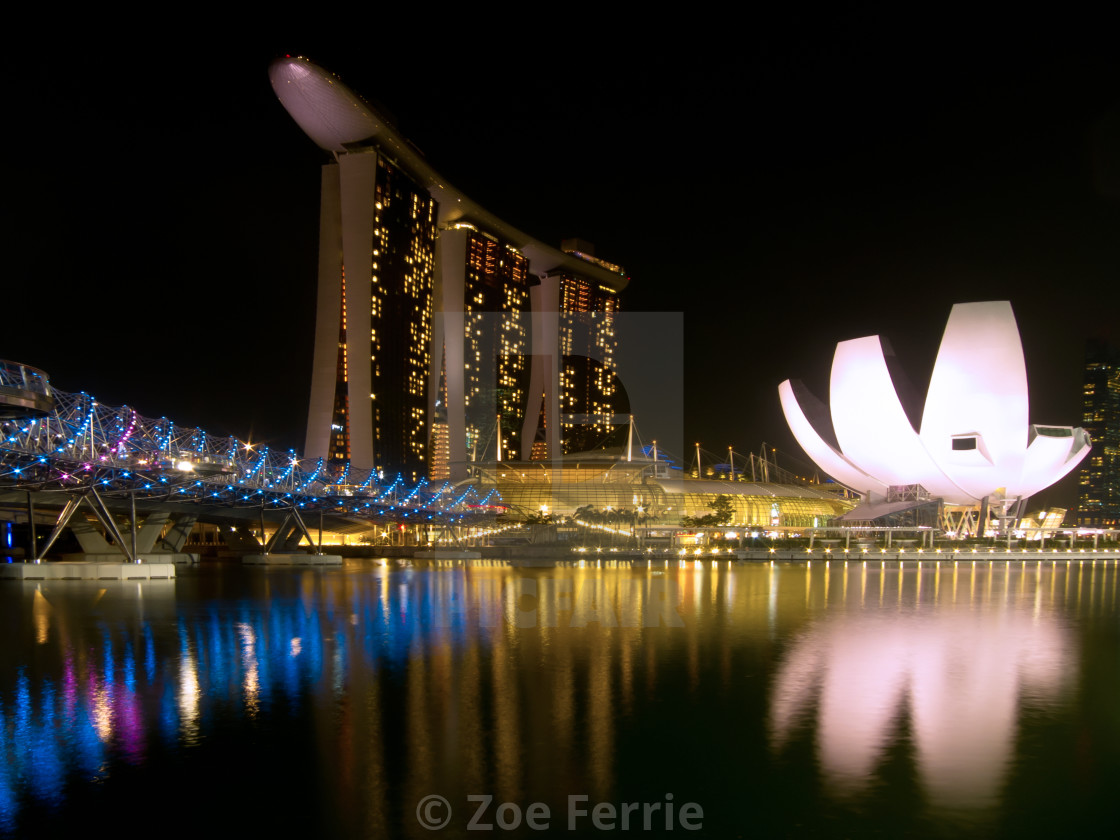 "Marina Bay Sands Hotel & ArtScience Museum" stock image