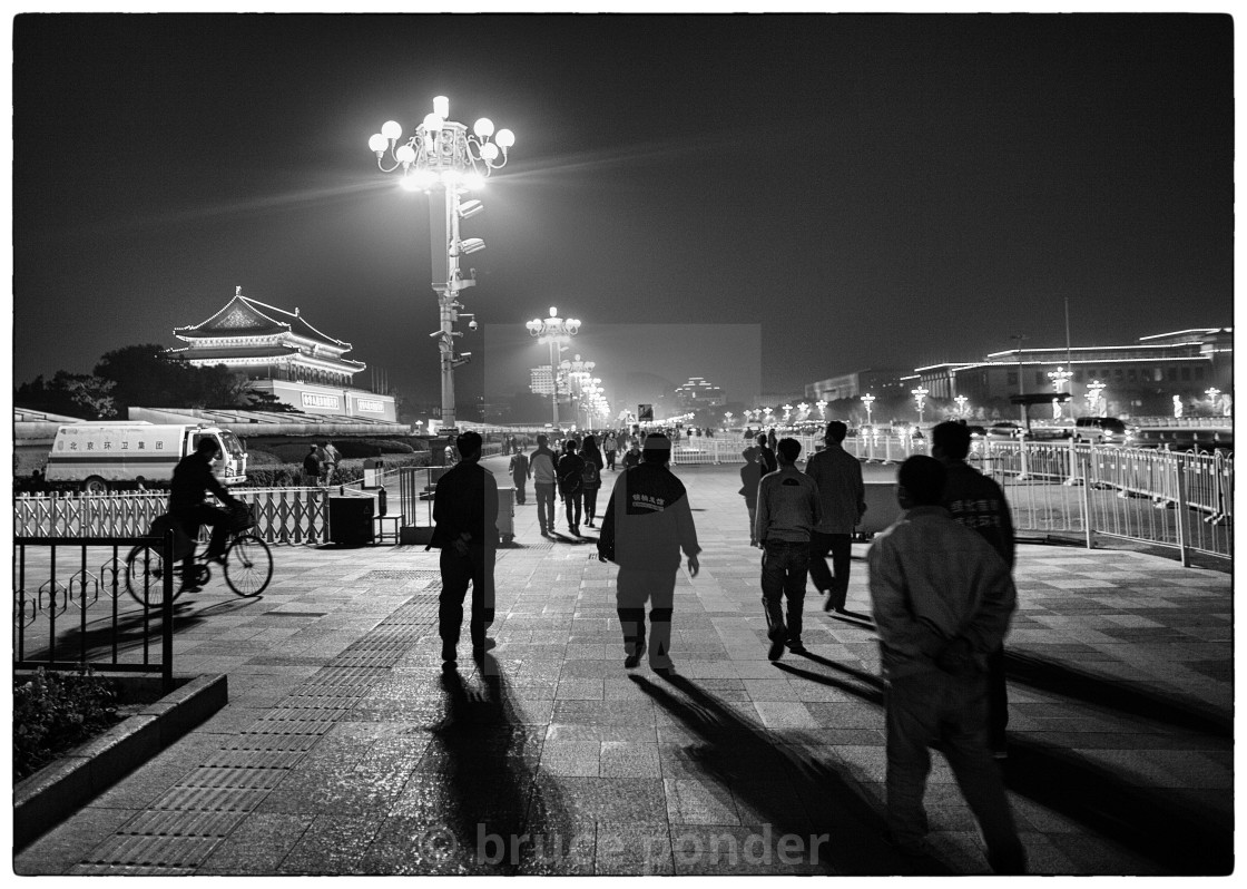 "Tian'anmen night scene" stock image