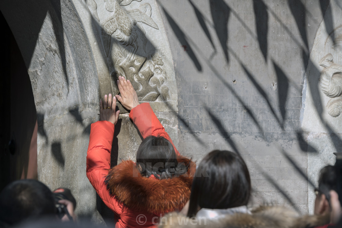 "During the Chinese New Year in the Chinese traditional Taoist temples" stock image