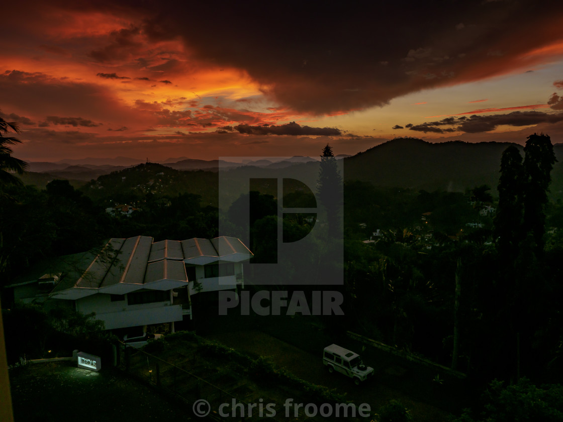 "Sunset over Kandy" stock image