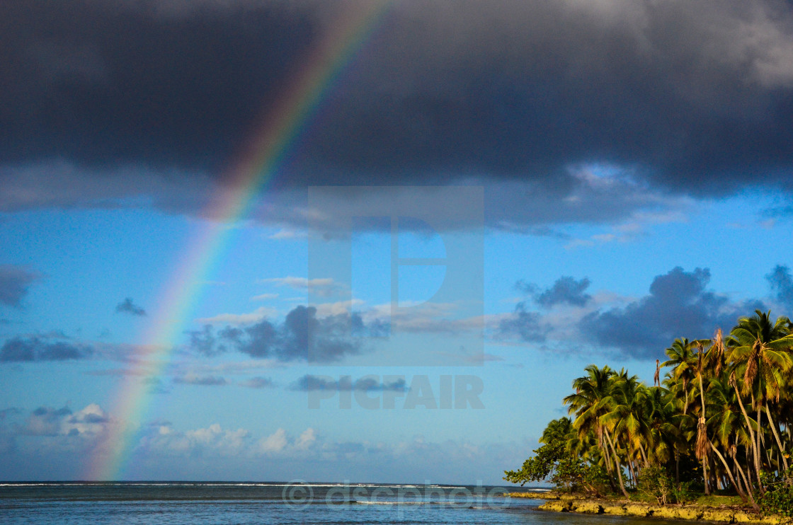 "Rainbow in Paradise" stock image