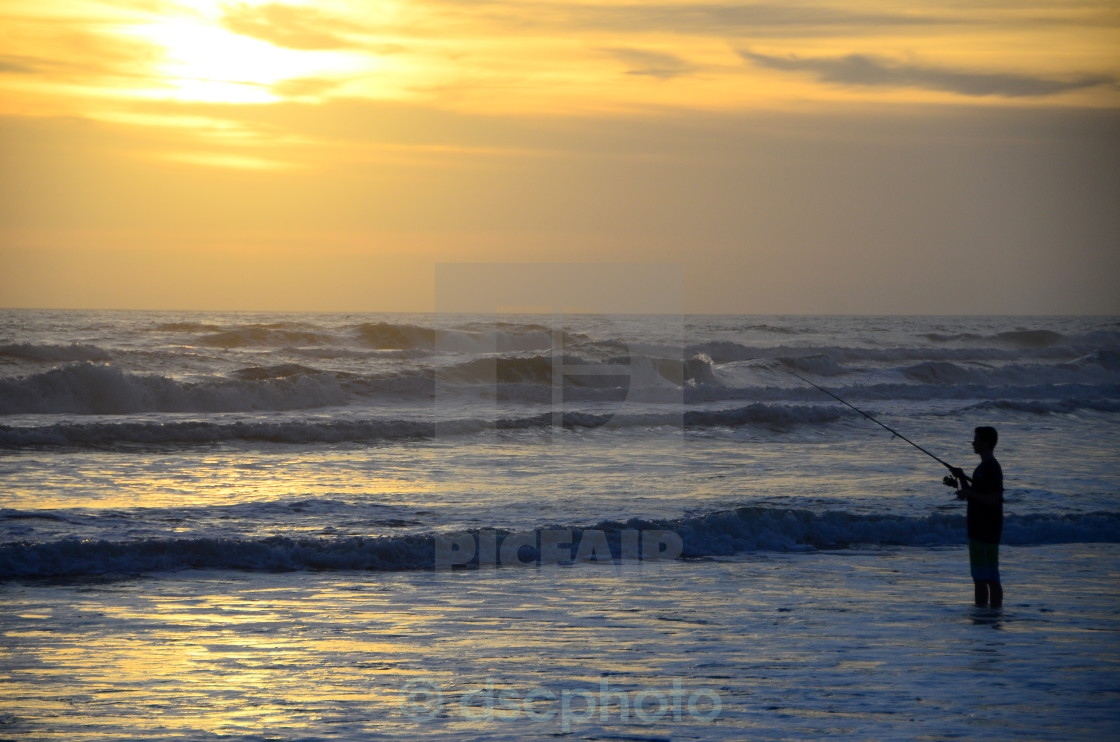 "Shore Fishing" stock image