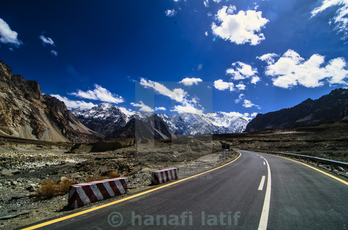 "View of Karakorum highway" stock image