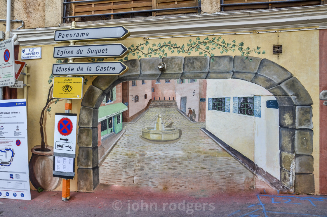 French Street Painted Wall Art License Download Or